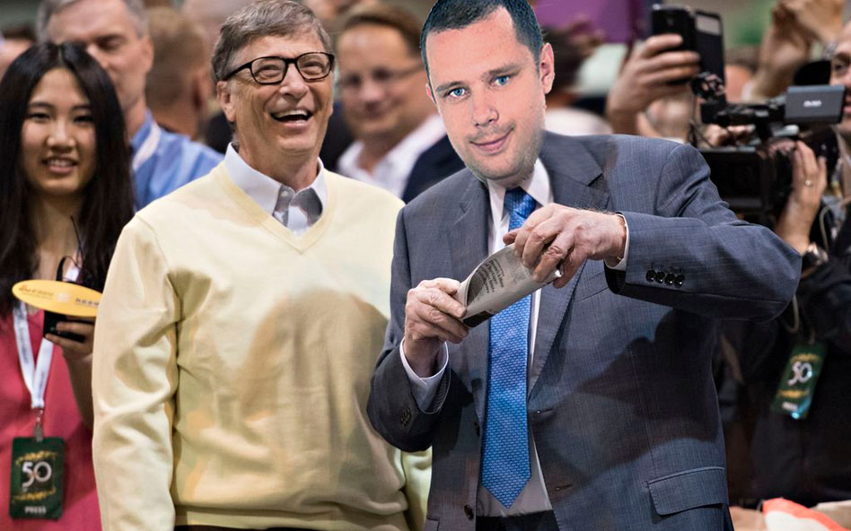 Tomasz Jerzy Michałowski i Bill Gates na zjeździe fanów Microsoft`u
